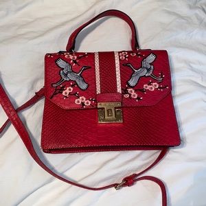 Beautiful red embroidered purse